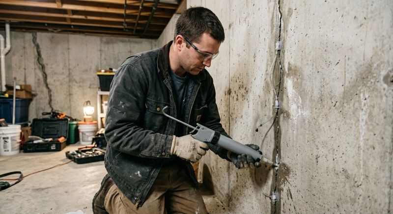 Basement Crack Repair in Groton, CT