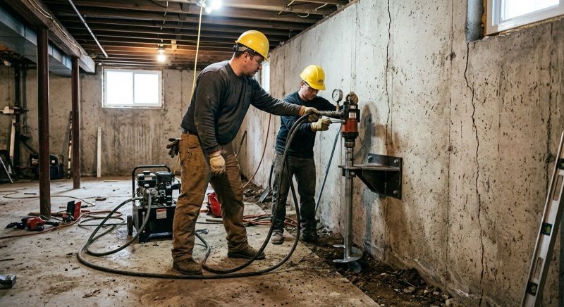 Basement Stabilization in Groton, CT