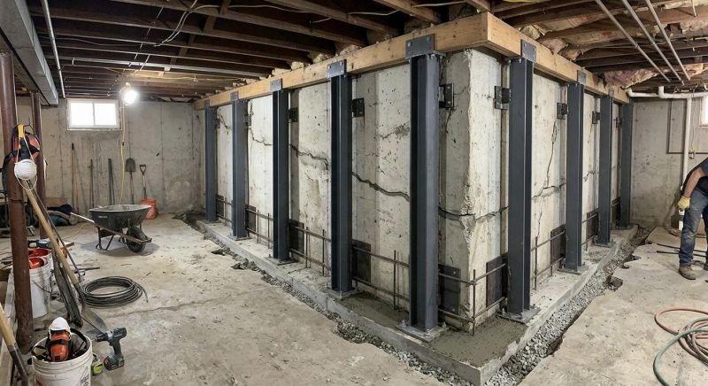 Basement Stabilization in Groton, CT
