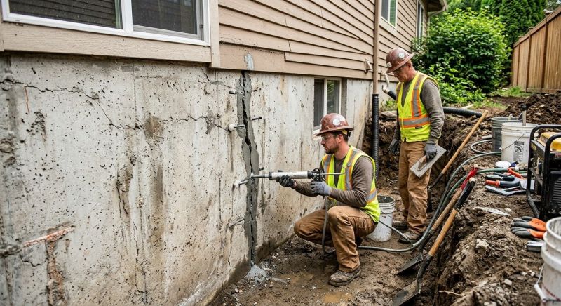 Cracked Foundation Repair in Charlestown, RI