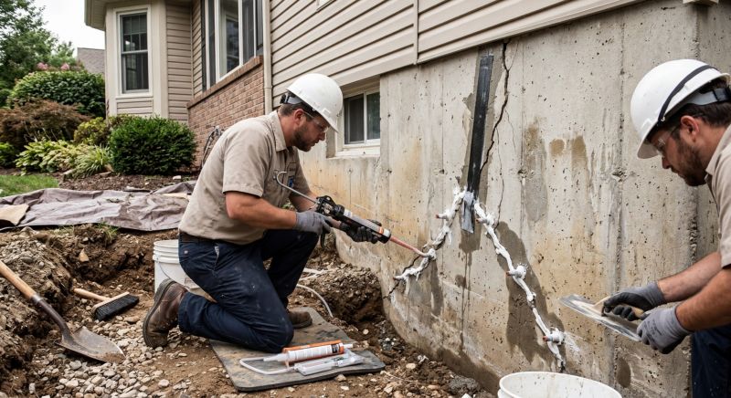 Cracked Foundation Repair in Charlestown, RI