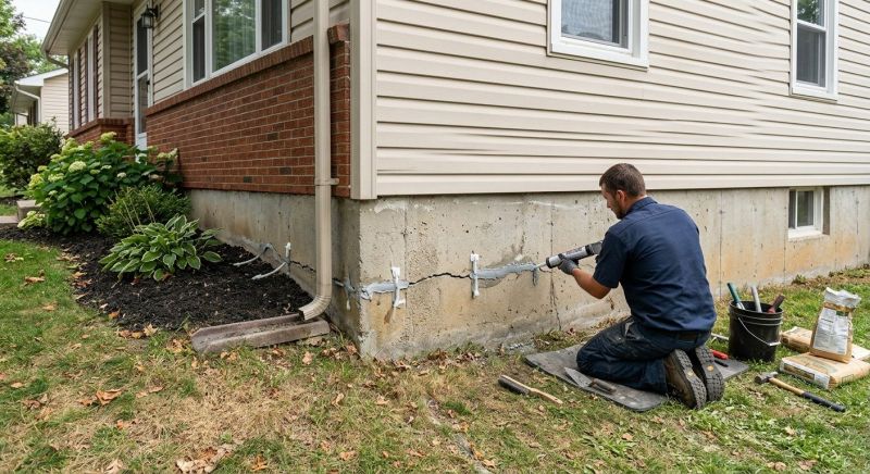 Cracked Foundation Repair in Waterford, CT