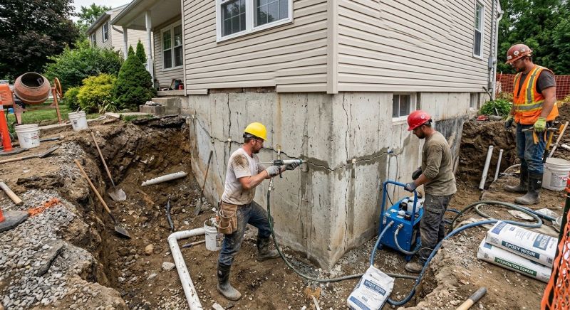 Cracked Foundation Repair in Westbrook, CT