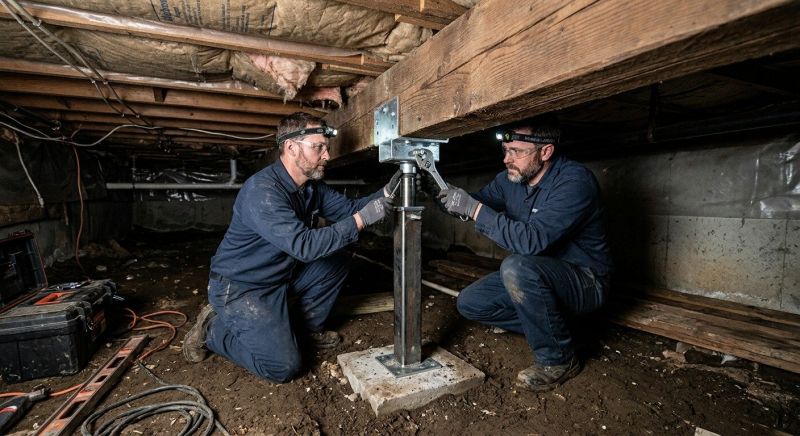 Crawl Space Leveling in Groton, CT