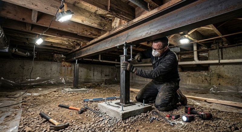 Crawlspace Structural Repair in Groton, CT