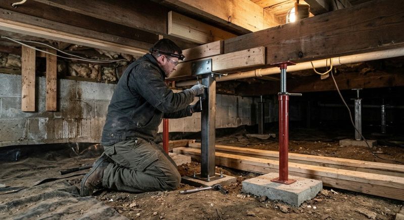 Crawlspace Structural Repair in Groton, CT