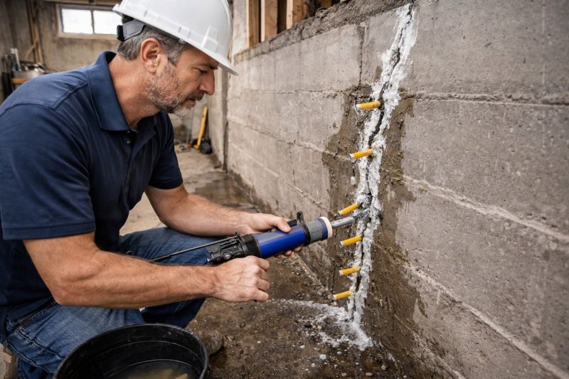 Foundation Crack Sealing in Groton, CT
