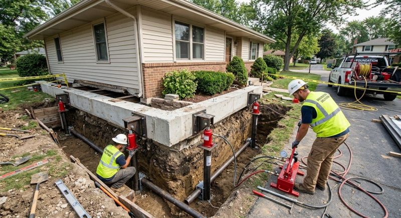 Foundation Jacking in Niantic, CT