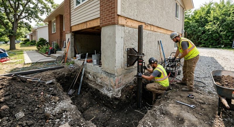 Foundation Pier Repair in Groton, CT