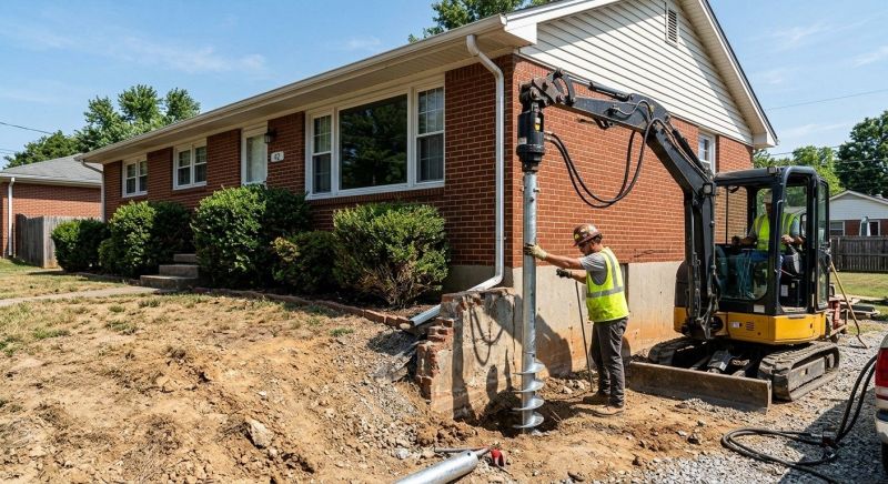 Helical Pile Installation in Groton, CT
