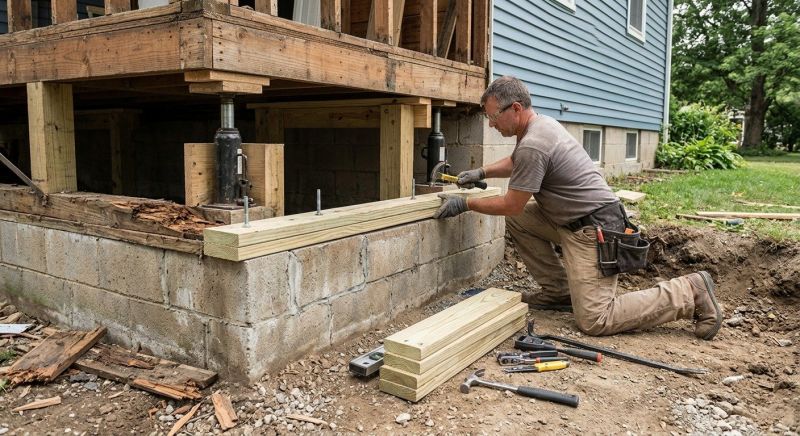House Foundation Repair in Norwich, CT