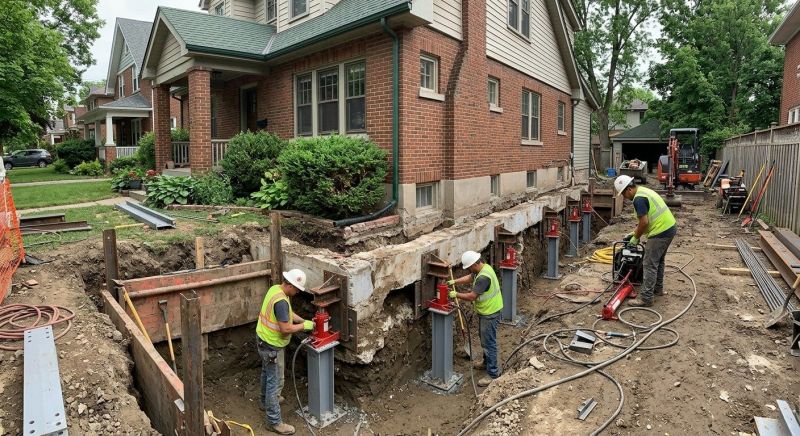 House Underpinning in Groton, CT
