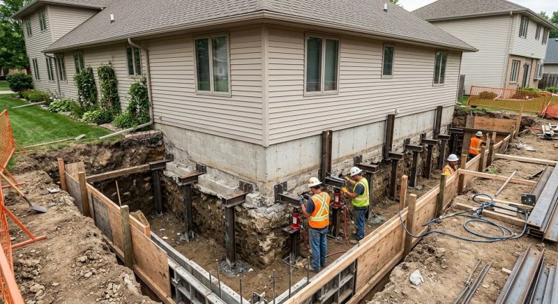 House Underpinning in Groton, CT