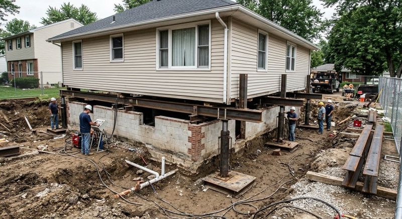 Sinking Foundation Lifting in Groton, CT