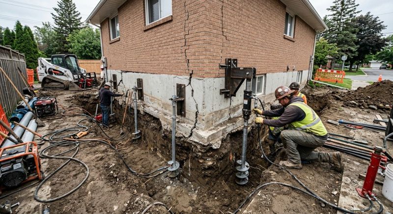 Sinking Foundation Repair in Bradford, RI