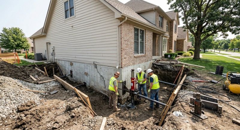 Sinking Foundation Repair in Hope Valley, RI