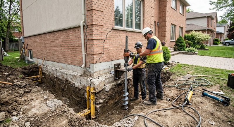 Sinking Foundation Repair in Mystic, CT