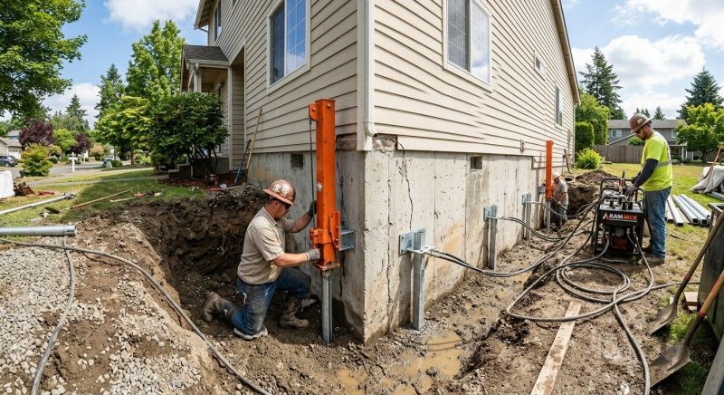 Sinking Foundation Repair in New London, CT