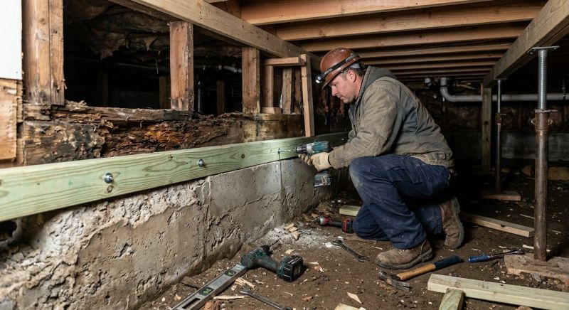 Sinking Foundation Repair in Niantic, CT