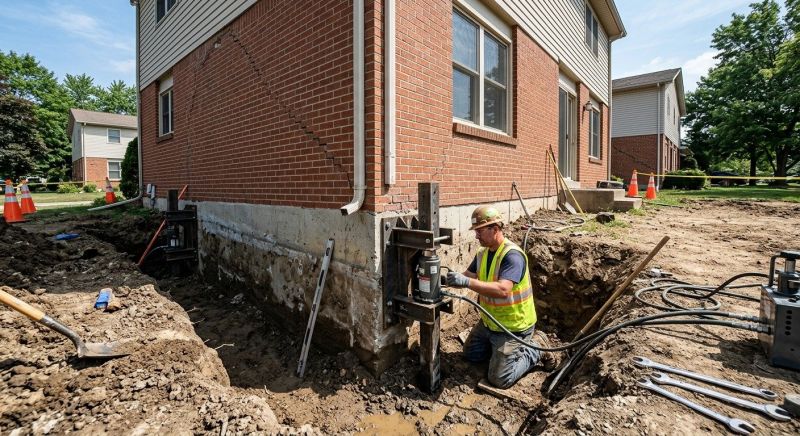 Sinking Foundation Repair in Preston, CT