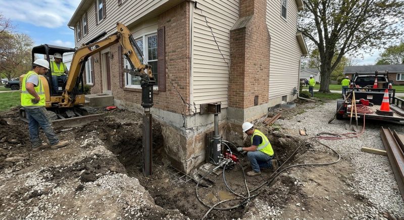 Sinking Foundation Repair in Waterford, CT